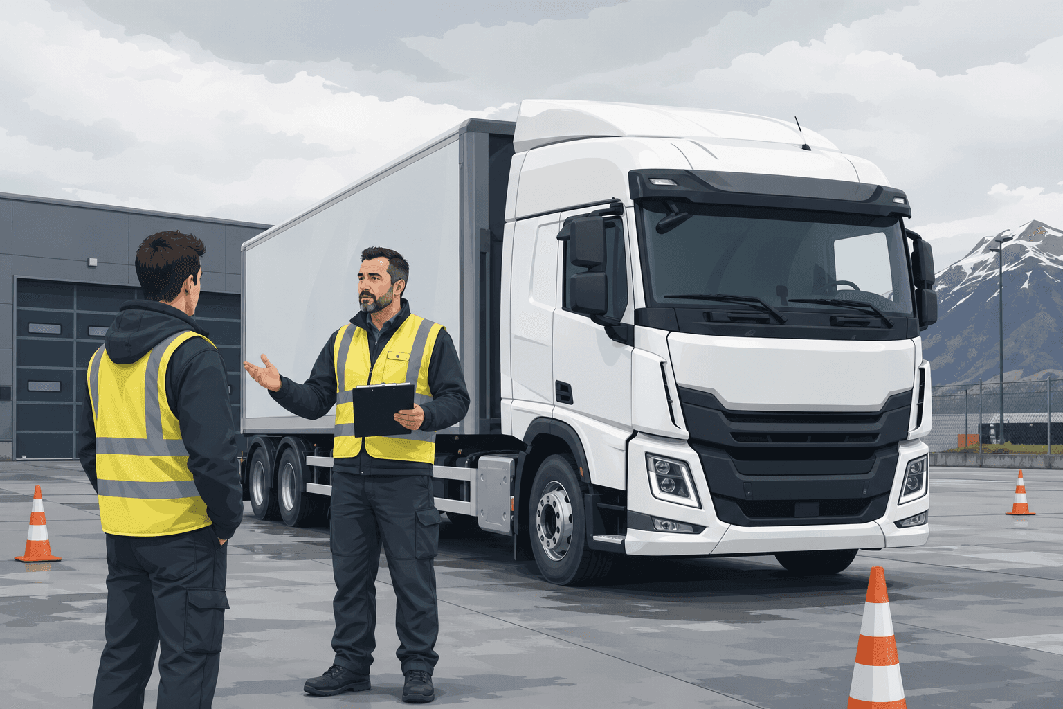 YSK etterutdanning — instruktør og sjåfør ved lastebil